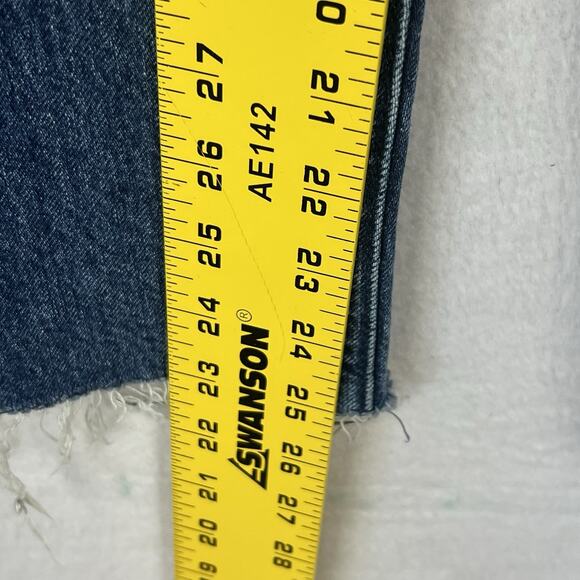 Abercrombie & Fitch Jeans Women's Size 27 R High Rise Mom Paperbag Raw Hem - Picture 10 of 11